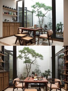 骨骼线胡桃木复古中式风格柜子门