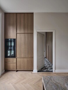 骨骼线胡桃木复古中式风格柜子门