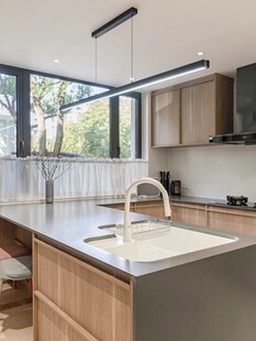 骨骼线胡桃木复古中式风格柜子门