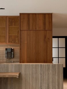 骨骼线胡桃木复古中式风格柜子门