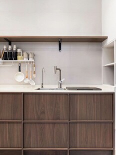 骨骼线胡桃木复古中式风格柜子门