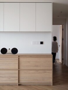 骨骼线胡桃木复古中式风格柜子门