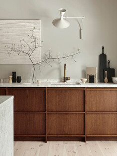 骨骼线胡桃木复古中式风格柜子门