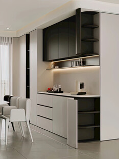 全屋定制弧形转角柜子柜体装修