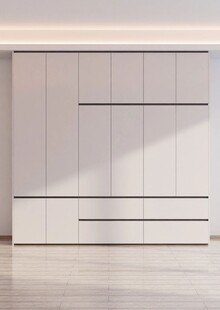 一门到顶分段衣柜高级感全屋定制