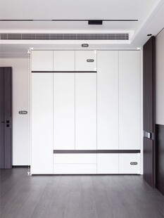 一门到顶分段衣柜高级感全屋定制