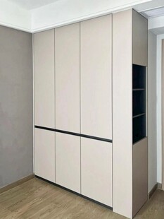 一门到顶分段衣柜高级感全屋定制