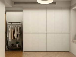 一门到顶分段衣柜高级感全屋定制