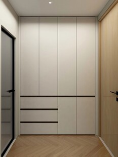 一门到顶分段衣柜高级感全屋定制