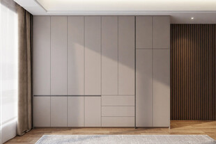 一门到顶分段衣柜高级感全屋定制