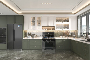 餐厅厨房餐边柜岛台现代简约装修