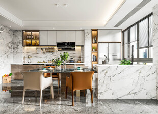 餐厅厨房餐边柜岛台现代简约装修