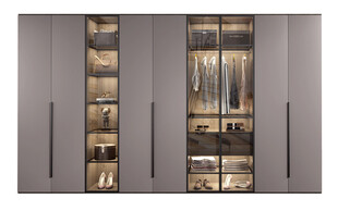 衣帽间卧室柜子新中式简约效果图