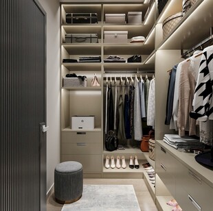 衣帽间卧室柜子新中式简约效果图