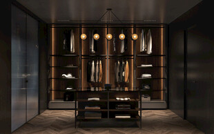 衣帽间卧室柜子新中式简约效果图