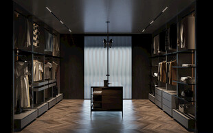 衣帽间卧室柜子新中式简约效果图