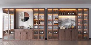 酒柜厨房餐边柜展示柜开放格家装