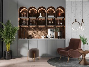 酒柜厨房餐边柜展示柜开放格家装