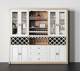 酒柜厨房餐边柜展示柜开放格家装