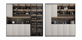 酒柜厨房餐边柜展示柜开放格家装