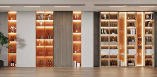 酒柜厨房餐边柜展示柜开放格家装