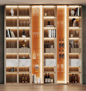 酒柜厨房餐边柜展示柜开放格家装