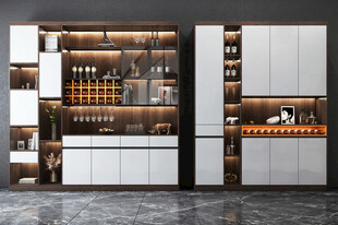 酒柜厨房餐边柜展示柜开放格家装