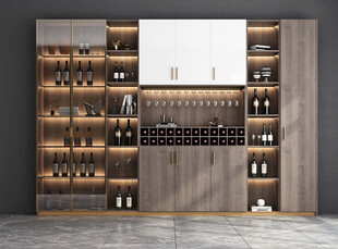 酒柜厨房餐边柜展示柜开放格家装