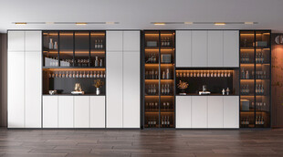 酒柜厨房餐边柜展示柜开放格家装