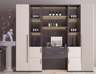 酒柜厨房餐边柜展示柜开放格家装