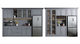 酒柜厨房餐边柜展示柜开放格家装