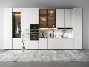 酒柜厨房餐边柜展示柜开放格家装