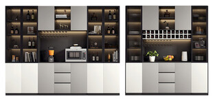 酒柜厨房餐边柜展示柜开放格家装