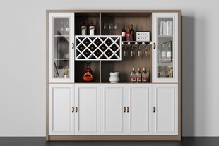 酒柜厨房餐边柜展示柜开放格家装