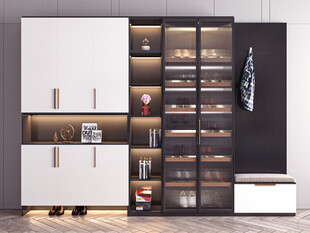 入户大门鞋柜衣柜家玄关装修定制