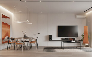 电视机满墙柜客厅装饰现代简约风