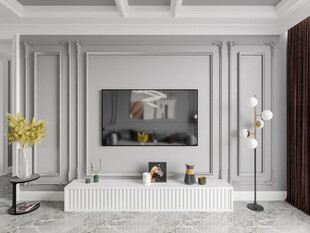 电视机满墙柜客厅装饰现代简约风