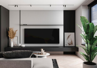 电视机满墙柜客厅装饰现代简约风