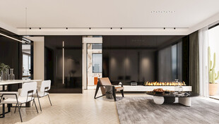 电视机满墙柜客厅装饰现代简约风