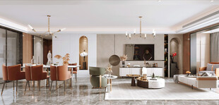 电视机满墙柜客厅装饰现代简约风