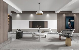 电视机满墙柜客厅装饰现代简约风