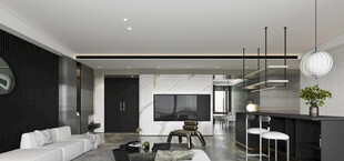 电视机满墙柜客厅装饰现代简约风