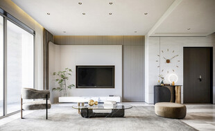 电视机满墙柜客厅装饰现代简约风