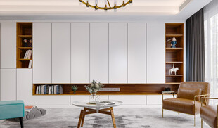 电视机满墙柜客厅装饰现代简约风