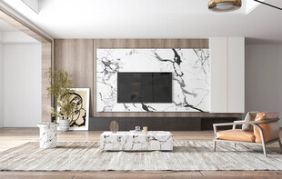 电视机满墙柜客厅装饰现代简约风