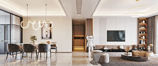 电视机满墙柜客厅装饰现代简约风