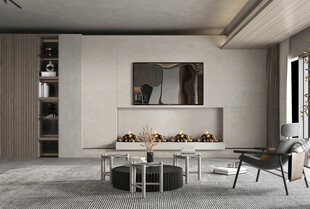 电视机满墙柜客厅装饰现代简约风