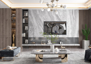 电视机满墙柜客厅装饰现代简约风