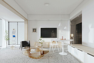 电视机满墙柜客厅装饰现代简约风