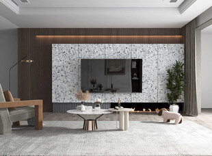 电视机满墙柜客厅装饰现代简约风